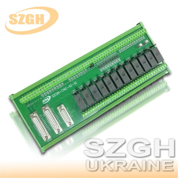 Релейна плата інтерфейсу SZGH-CNC-IO-12 до систем верстатів із ЧПУ Релейна плата інтерфейсу SZGH-CNC-IO-12 до систем верстатів із ЧПУ